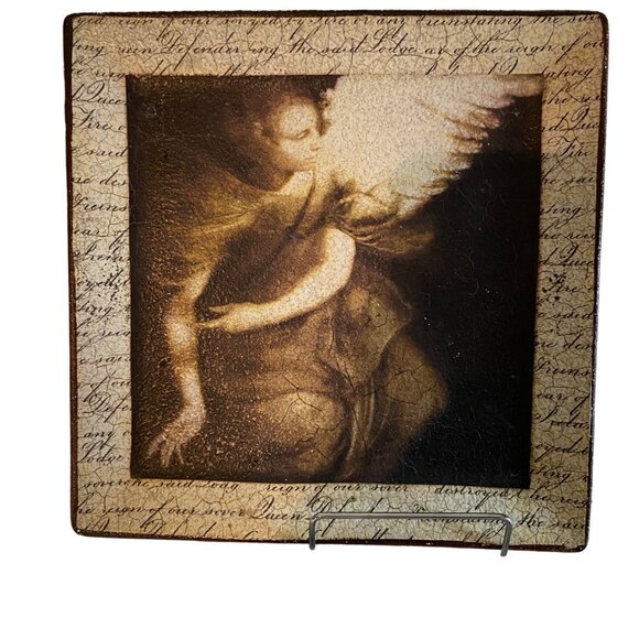 Sid Dickens Angels Renaissance Script Art Ceramic Plates Home Decor Plate Set - Picture 4 of 5